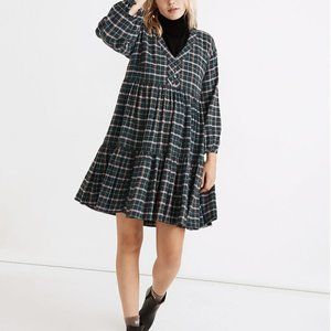 Madewell Size 10 Flannel Plaid Colette Mini Dress